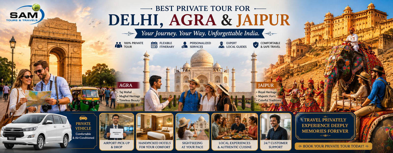 best private tour for delhi,agra,jaipur