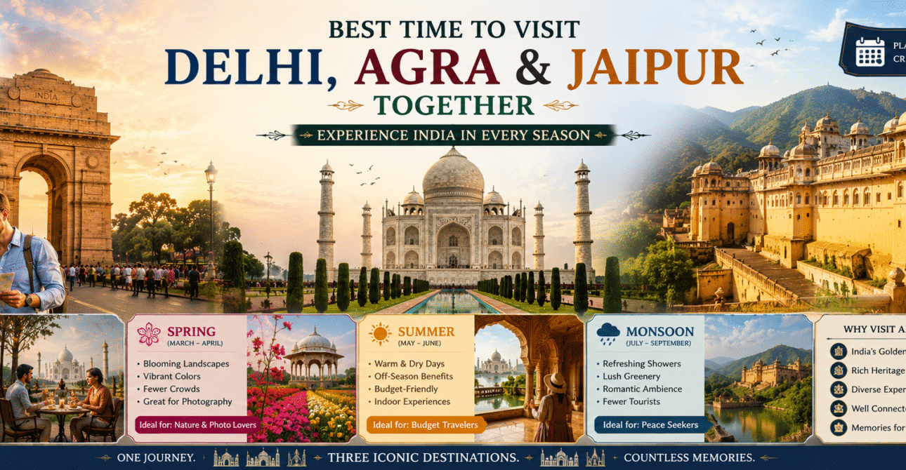 Best Time to Visit Delhi, Agra & Jaipur Together