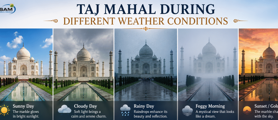 Taj Mahal During Different Weather Conditions
